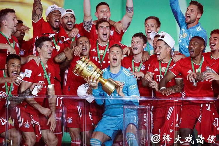 德国杯-莱万梅开二度 拜仁4-2勒沃库森夺双冠王